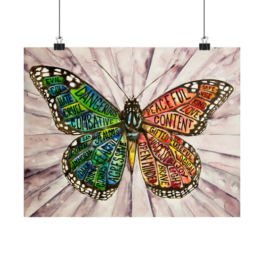 Opposing Forces Butterfly Print