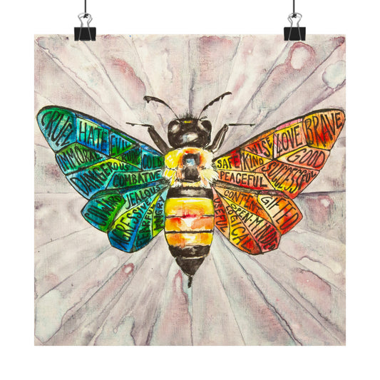 Opposing Forces Bumble Bee Print