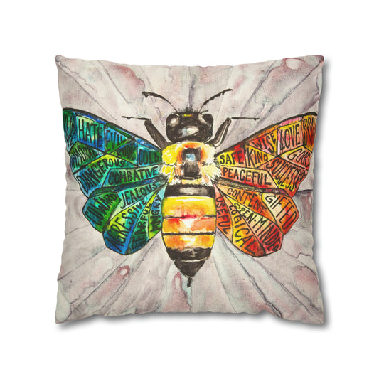 Opposing Forces Bumble Bee Spun Polyester Square Pillow Case