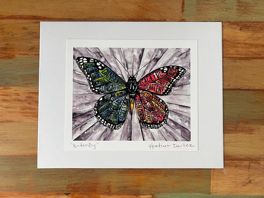 Signed Art Print - Butterfly - Opposing Forces