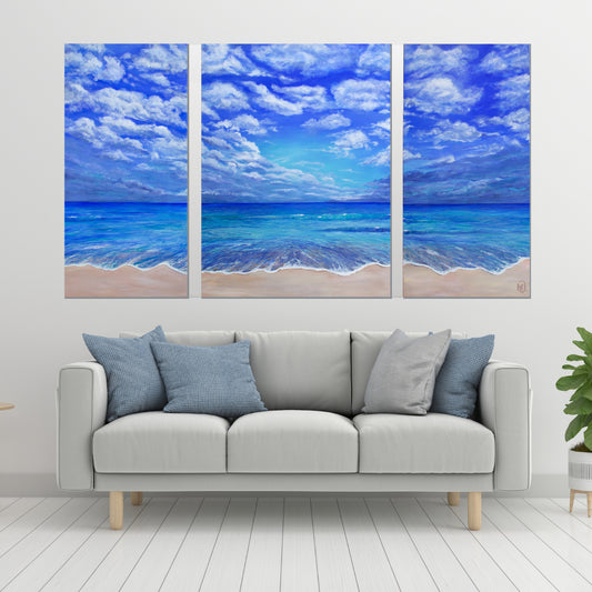 Climatic Atlas Triptych - Original Painting - 24"x48", 36"x48", 24"x48"