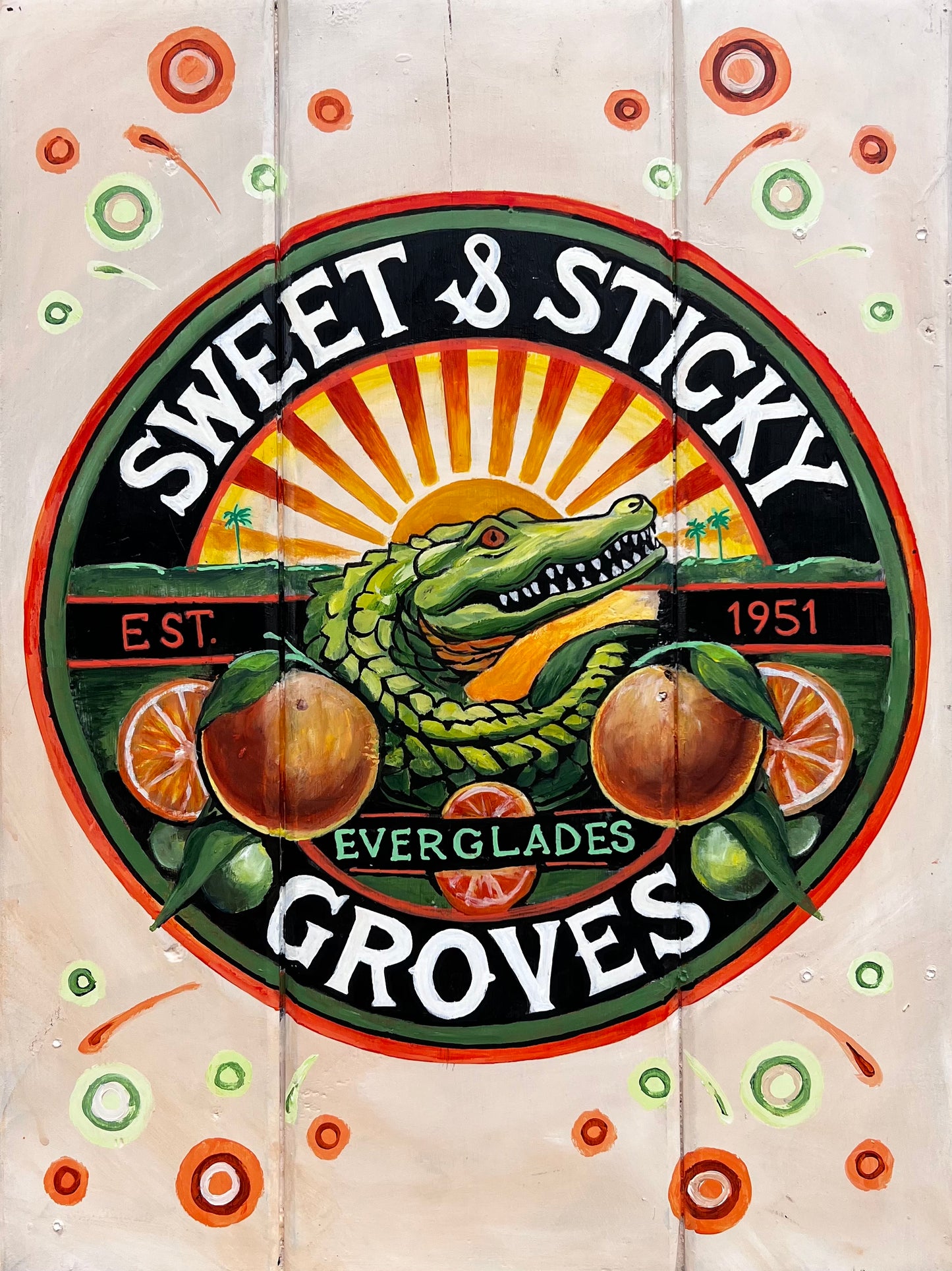 Signed Art Print - Sweet & Sticky Groves - Vintage Citrus Label